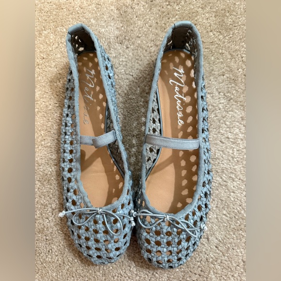 Matisse Blue Perforated Flats Slip-On Comfort - Picture 12 of 13